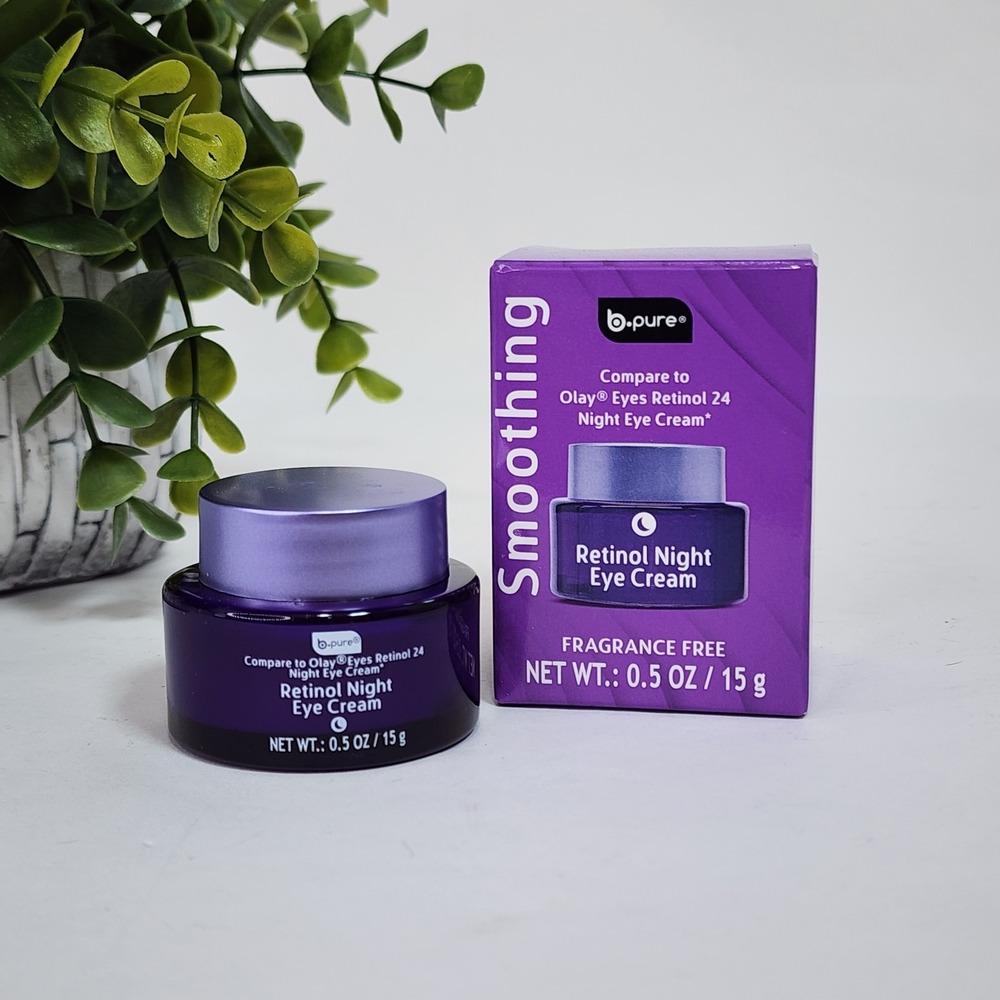 b-pure Smoothing Retinol Night Eye Cream w/ Peptides 0.5oz Fragrance Free